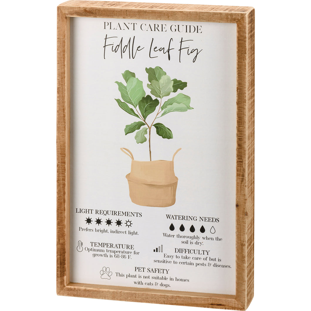 Fiddle Leaf Fig Study Inset Box Sign