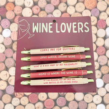 Load image into Gallery viewer, Wine Lovers Pen Set  funny, wine, winery, gift, unique
