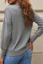 Load image into Gallery viewer, Single Shoulder Long Sleeve Sweatshirt with Zip
