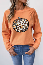 Load image into Gallery viewer, Halloween Pumpkin Graphic Corduroy Sweatshirt
