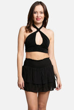 Load image into Gallery viewer, Solid Ruffle Tiered Mini Skort: Pink / SM
