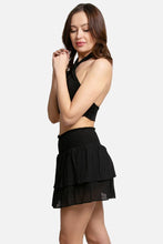 Load image into Gallery viewer, Solid Ruffle Tiered Mini Skort: Green / SM
