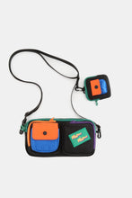 Load image into Gallery viewer, Himawari Removable Strap Nylon Crossbody Bag with EarPods Bag
