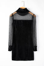 Load image into Gallery viewer, Polka Dot Mock Neck Long Sleeve Dress
