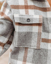 Load image into Gallery viewer, Women&#39;s Plaid Button Flannel Shirt Jacket
