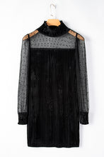 Load image into Gallery viewer, Polka Dot Mock Neck Long Sleeve Dress
