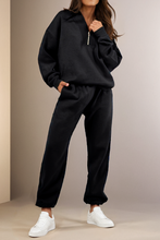 Load image into Gallery viewer, V-Neck Sweatshirt and Pants Set Tracksuit
