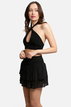 Load image into Gallery viewer, Solid Ruffle Tiered Mini Skort: Pink / SM
