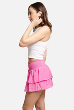 Load image into Gallery viewer, Solid Ruffle Tiered Mini Skort: Green / SM
