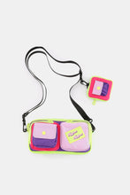 Load image into Gallery viewer, Himawari Removable Strap Nylon Crossbody Bag with EarPods Bag
