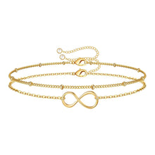 Load image into Gallery viewer, 18K gold plated Stainless steel Infinity bracelet
