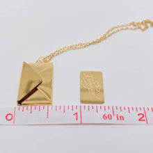 Load image into Gallery viewer, I Love You  Stainless Steel Openable Envelope Necklace
