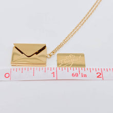 Load image into Gallery viewer, I Love You  Stainless Steel Openable Envelope Necklace
