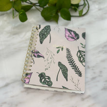 Load image into Gallery viewer, Spiral Lined Notebook - House Plants White
