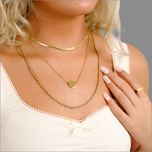 Load image into Gallery viewer, 18K Gold Heart Layered Necklace Set
