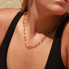 Load image into Gallery viewer, 18K Gold Stainless Steel Paperclip Chain Necklace
