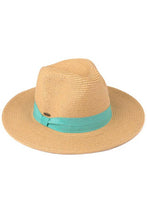 Load image into Gallery viewer, Adjustable String Straw Hat: Dark Natural/Coral
