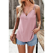 Load image into Gallery viewer, Half Zipper Deep V Neck Hollow Out Solid Top: MAUVE / M
