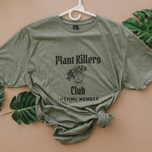 Load image into Gallery viewer, Plant Killers Club Plant Themed Graphic Tshirt: Large / Sand
