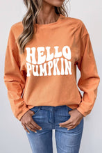 Load image into Gallery viewer, Halloween Pumpkin Graphic Corduroy Sweatshirt
