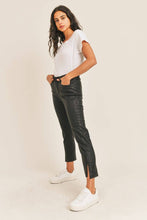 Load image into Gallery viewer, Girl On Top Coated Denim Stretch Pant: BLACK
