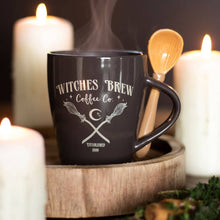 Load image into Gallery viewer, Witches Brew Coffee Co. Mug &amp; Spoon Halloween Set
