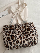 Load image into Gallery viewer, Faux Fur Leopard Shoulder Bag
