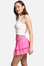 Load image into Gallery viewer, Solid Ruffle Tiered Mini Skort: Green / SM
