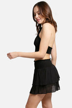 Load image into Gallery viewer, Solid Ruffle Tiered Mini Skort: Green / SM
