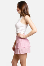 Load image into Gallery viewer, Solid Ruffle Tiered Mini Skort: Green / SM
